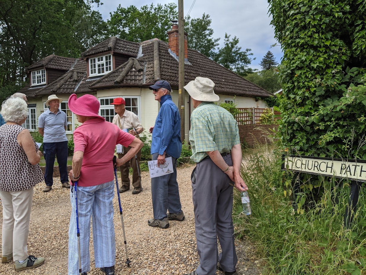 Some friends of Church Path gathered beside the entrance sign