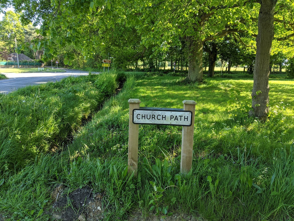 Another Church Path sign in Newnham